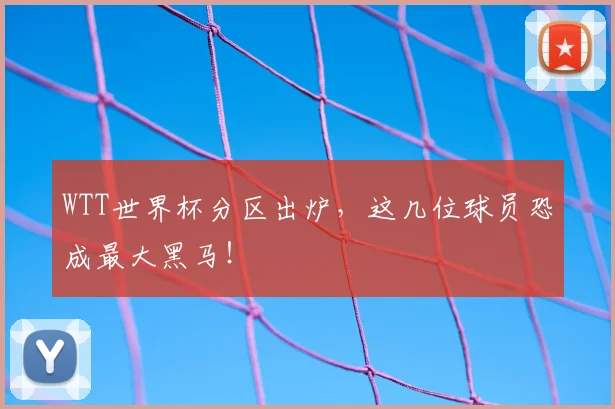 WTT世界杯分区出炉，这几位球员恐成最大黑马！