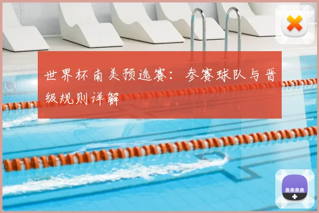 世界杯南美预选赛：参赛球队与晋级规则详解